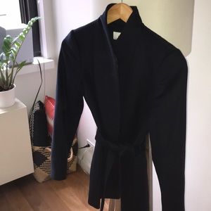 Navy blue reiss wool coat